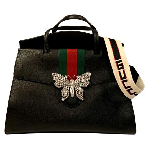 gucci black butterfly purse|Gucci butterfly purse.